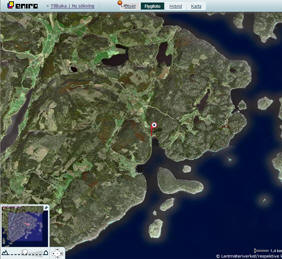 Se vart stugan r belgen m.h.a. karttjnsten p http://www.eniro.se.